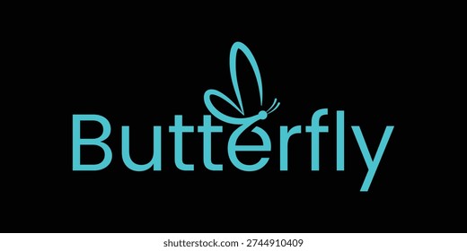 Modern Butterfly Wordmark Logo Design for Beauty and Fashion Brand