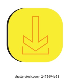 Modern button with download and upload 3d for concept design. Load internet data symbol. Cloud technology. Computer interface. Vector illustration element