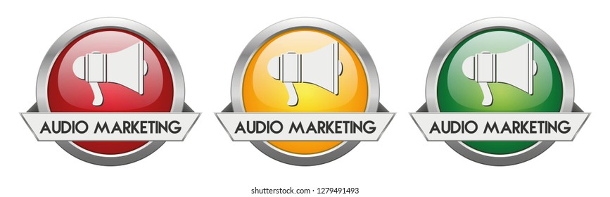 Modern Button Vector Audio Marketing for the creative use in graphic design
