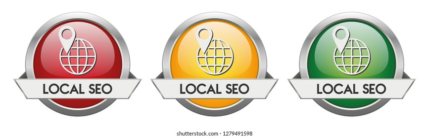 Modern Button Vector Local SEO for the creative use in graphic design