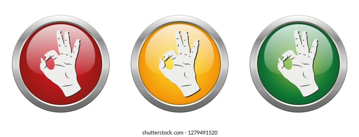 Modern Button Vector OK for the creative use in graphic design