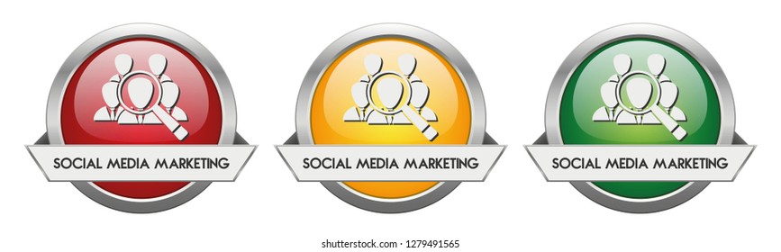 Modern Button Vector Social Media Marketing for the creative use in graphic design