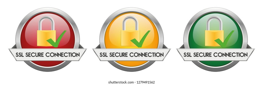 Modern Button Vector SSL Secure Connection for the creative use in graphic design
