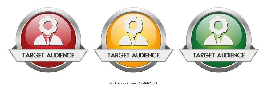 Modern Button Vector Target Audience for the creative use in graphic design