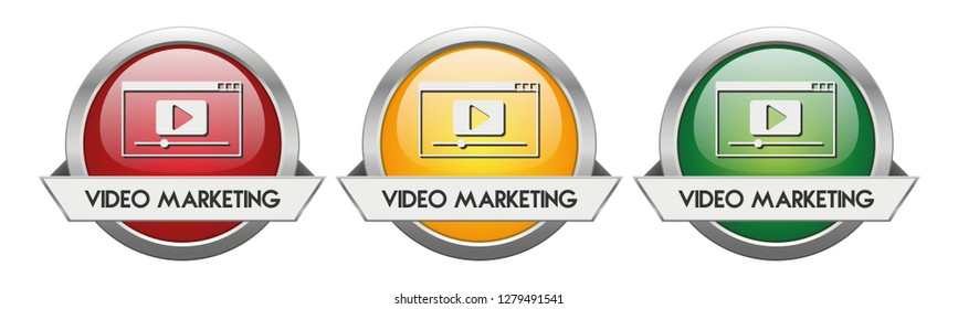 Modern Button Vector Video Marketing for the creative use in graphic design