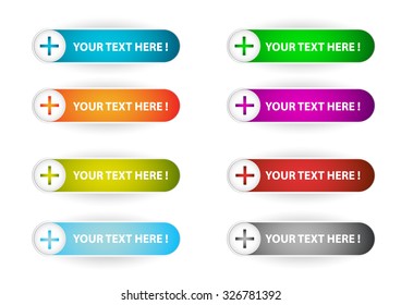 Modern buttons set