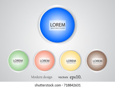 modern buttons set vectors design for web icon,infographics,logo,banner illustration.Eps10.