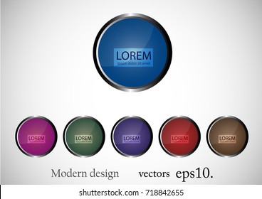 modern buttons set vectors design for web icon,infographics,logo,banner illustration.Eps10.
