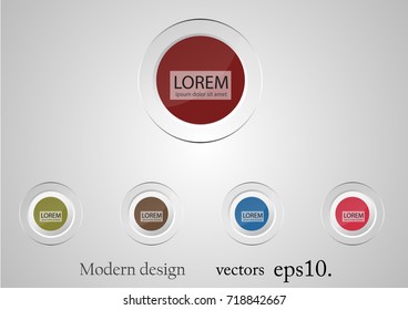 modern buttons set vectors design for web icon,infographics,logo,banner illustration.Eps10.