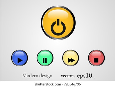 modern buttons set vectors design for web icon, infographics, logo, banner illustration. Eps10.