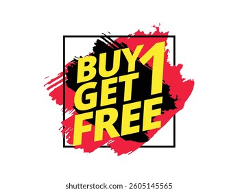 Modern buy one get one free online or retail store vector