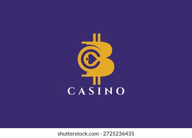 Modernes C B Monogram Casino-Logo für Poker-, Slots- und Casino-Unternehmen