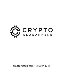 modern C coin logo design symbol.