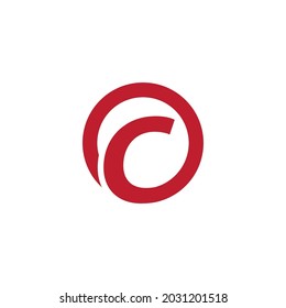 Modern C Initial letter alphabet font logo vector design