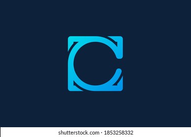 modern c letter logo. letter c logo design for real estate companies or any business company. UI iconic c letter logo.