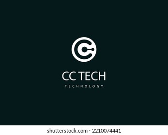 Modern C letter logo, for Tech and Digital logo design template