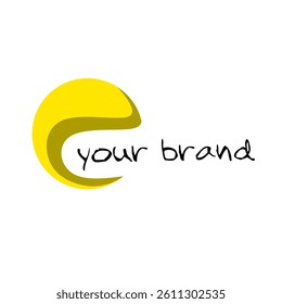A modern "C" logo with a bold yellow curve and olive inner stroke, symbolizing creativity, openness, and energy. Smooth and circular, it evokes friendliness and innovation.