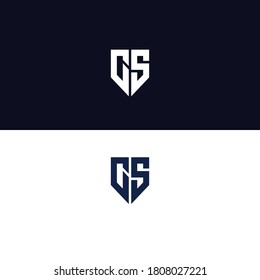 modern C S letter logo design template 2020