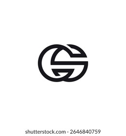 Logotipo moderno C e S Letter, design de monograma arrojado.