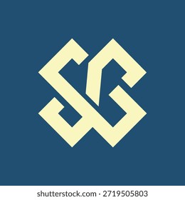 Modelo de logotipo C S moderno