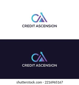 Diseño del logotipo creativo del logotipo de la carta de la AC moderna