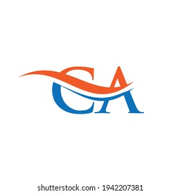 Modern CA Logo Design for business and company identity. Creative CA letter with luxury concept