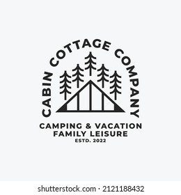 Modern Cabin cottage logo vector illustration design