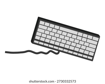 Moderne Kabel Computer Tastatur Illustration