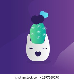 modern cactus cartoon