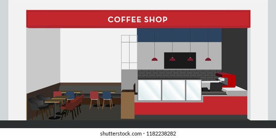 Modern Cafe Store Interior