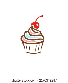 Modern Cake Bakery logo vector