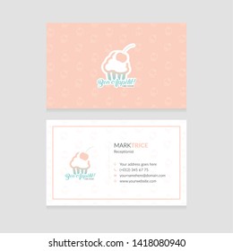 Modern cake house business card design