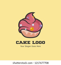 Modern cake logo template