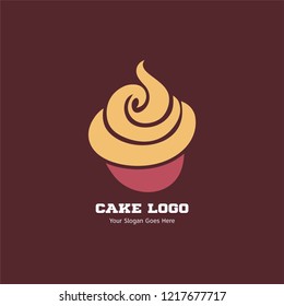 Modern cake logo template
