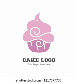 Modern cake logo template