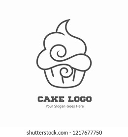 Cake Logo Vector Stock Vector (Royalty Free) 1137055172