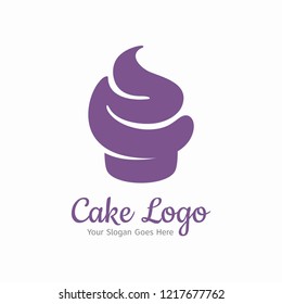 Modern cake logo template