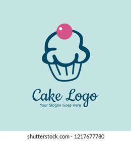 Modern cake logo template