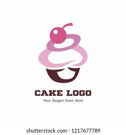 Modern cake logo template