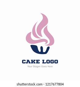 Modern cake logo template