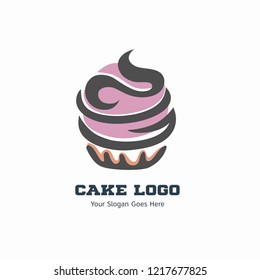 Modern cake logo template