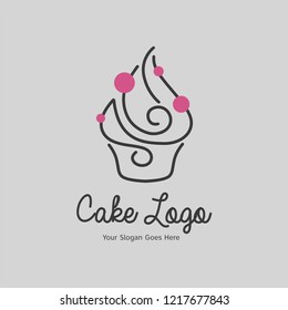Modern cake logo template