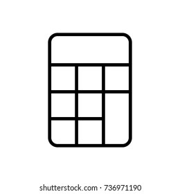 Modern calculation line icon. Premium pictogram isolated on a white background. Vector illustration. Stroke high quality symbol. Calculation icon in modern line style.