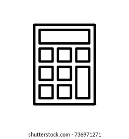 Modern calculation line icon. Premium pictogram isolated on a white background. Vector illustration. Stroke high quality symbol. Calculation icon in modern line style.