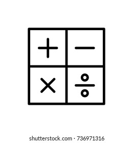 Modern calculation line icon. Premium pictogram isolated on a white background. Vector illustration. Stroke high quality symbol. Calculation icon in modern line style.