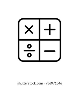 Modern calculation line icon. Premium pictogram isolated on a white background. Vector illustration. Stroke high quality symbol. Calculation icon in modern line style.
