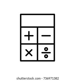 Modern calculation line icon. Premium pictogram isolated on a white background. Vector illustration. Stroke high quality symbol. Calculation icon in modern line style.