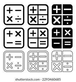 Icono de calculadora moderna para aplicaciones móviles y diseño. Financia concepciones. Vector aislado sobre fondo blanco.