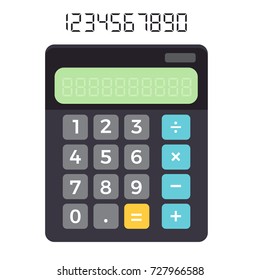 Modern calculator with Number separated.