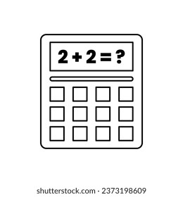 Modern calculator on white background